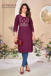Gunjan By Sangeet Rayon Gold Khadi Printed Kurtis Wholesale Price In Surat